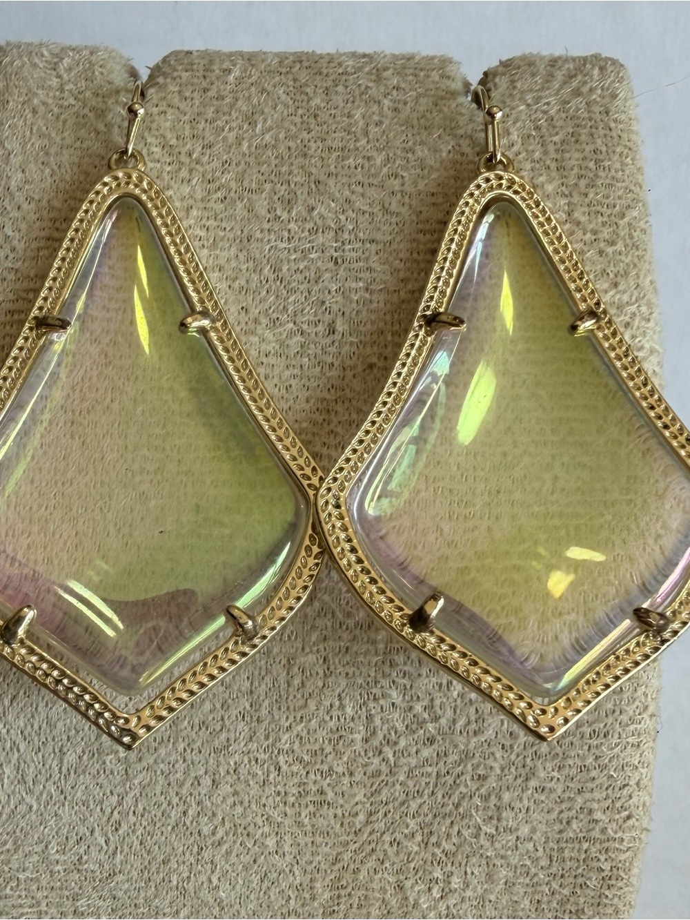 Kendra Scott Alexandra Iridescent Yellow Drop Earrings - Women Jewelry